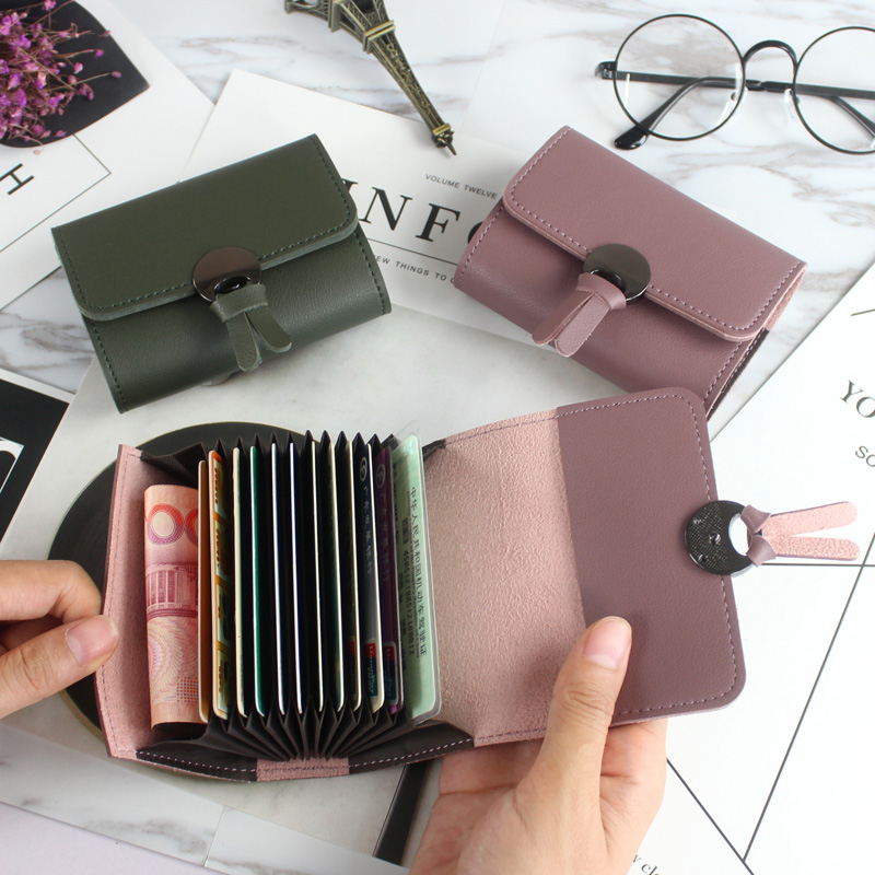 2019新款韩版女式风琴卡夹时尚卡包信用卡套短款小零钱包卡片包潮