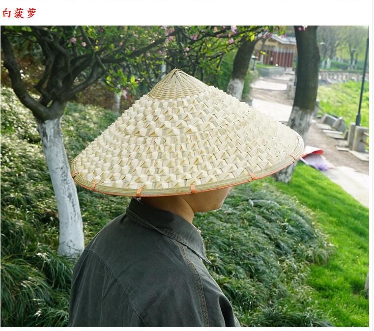 斗笠帽 农民草帽 斗笠 叶子帽 竹编遮阳帽子越南演出舞蹈舞台道具