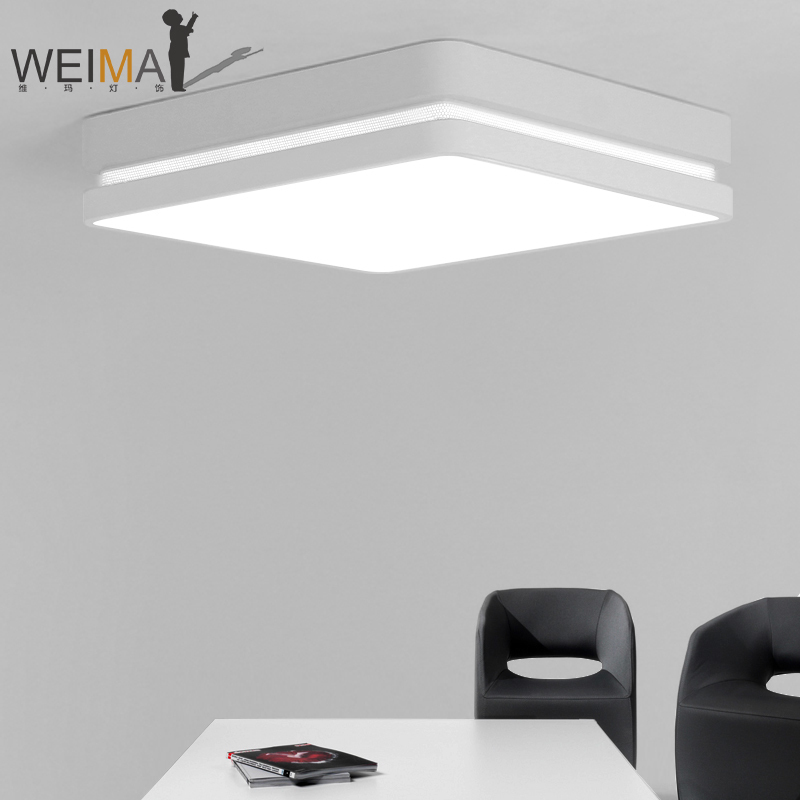 维玛 吸顶灯温馨智能遥控调光房间卧室灯简约现代LED方形客厅灯具