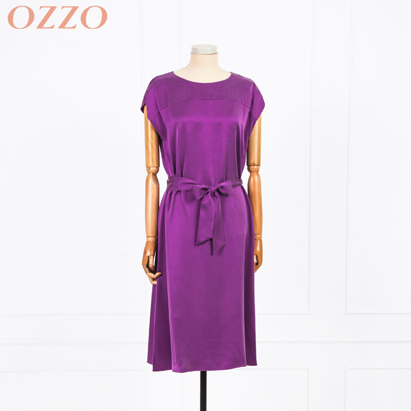OZZO/欧尼迩丝质中长款连衣裙