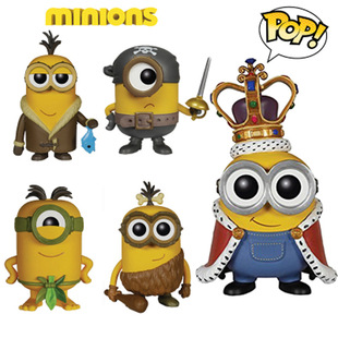 funko pop小黄人大眼萌鲍勃国王版手办模型神偷奶爸2公仔玩具摆件