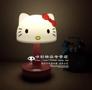 卡通hellokitty小夜灯 可爱kitty猫充电小台灯 凯特猫led小台灯 26.