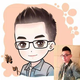 q版真人漫画像/卡通肖像人物头像画定制代画 ps转电脑人像画手绘