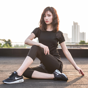 夏季健身服瑜伽运动套装女韩国性感专业健身房晨跑跑步衣服速干衣瑜伽服