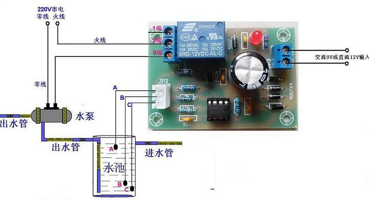 水位液位控制器 水箱水塔地下室自动进 排 抽水电路 电子diy