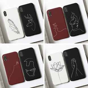情侣手机壳苹果x7plus小米6oppor11s华为p10牵手vivo软黑任意机型