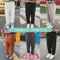 源源家男童夏装2019新款宽松儿童裤子夏韩版宝宝哈伦裤洋气薄款潮