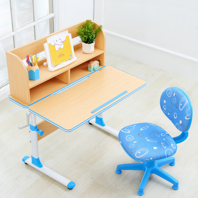 坐得正实木儿童书桌 学习桌椅写字桌椅套装家用中小学生作业桌椅