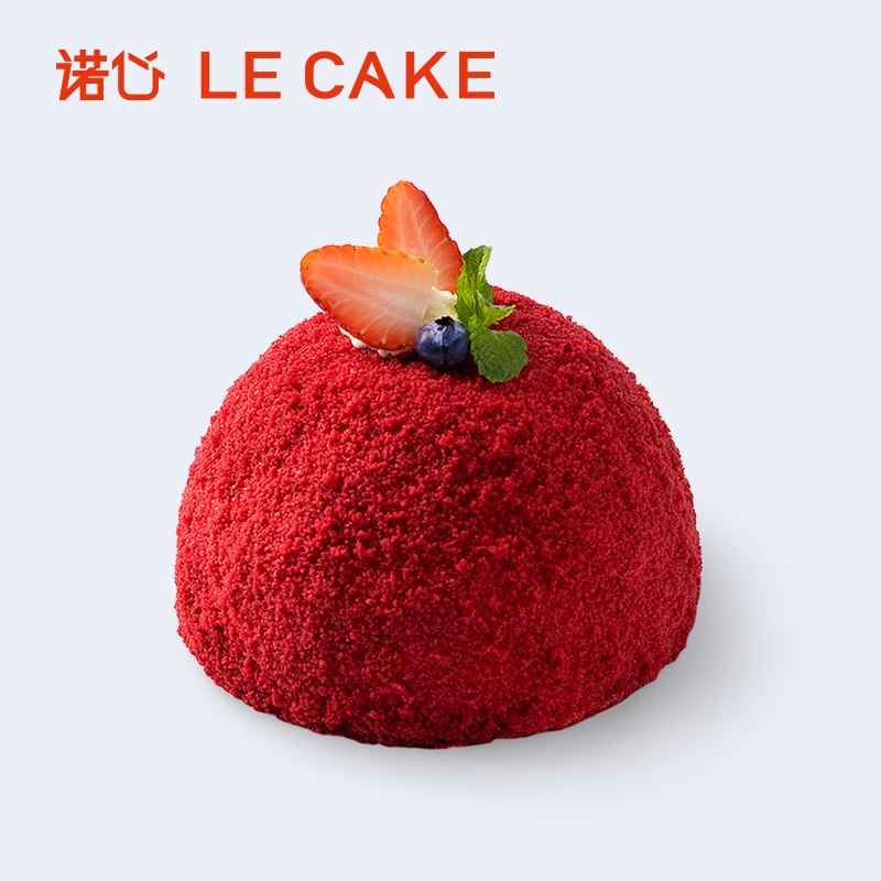 诺心 LECAKE 红圆舞蛋糕 草莓水果奶油红丝绒生日庆祝