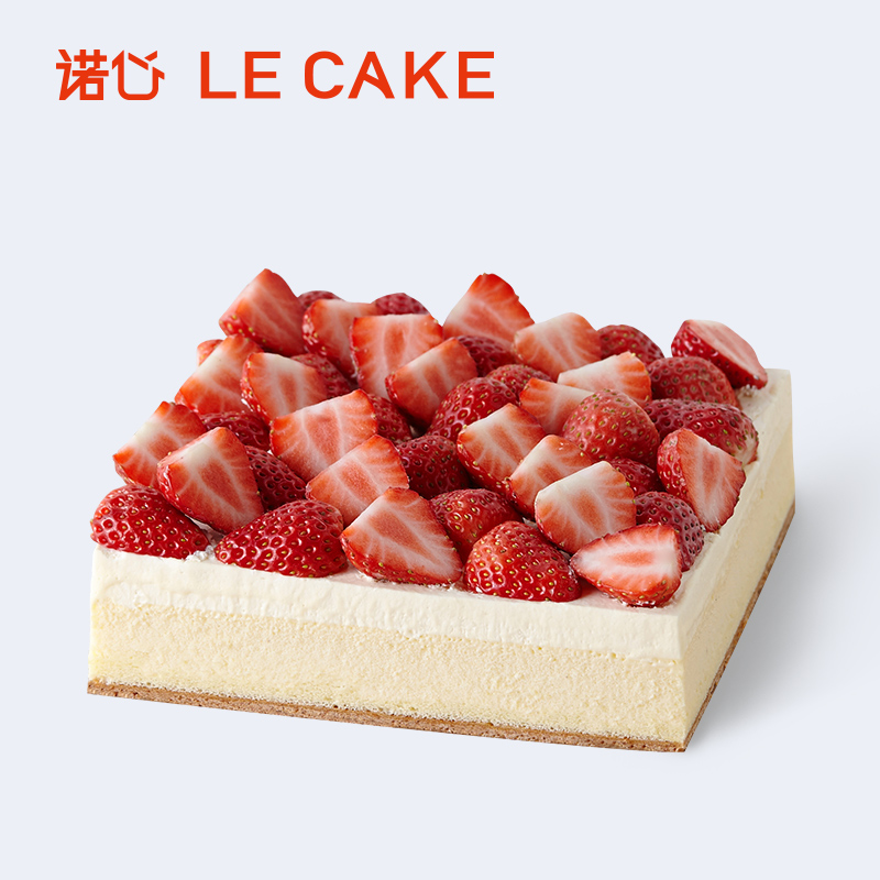 诺心LECAKE草莓雪域芝士蛋糕感恩节蛋糕水果奶油生日蛋糕同城配送