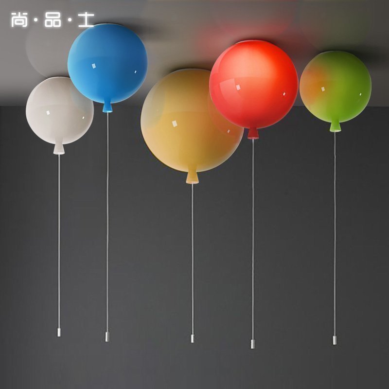 设计师儿童房间卧室灯具创意个性简约现代客厅阳台玻璃气球吸顶灯