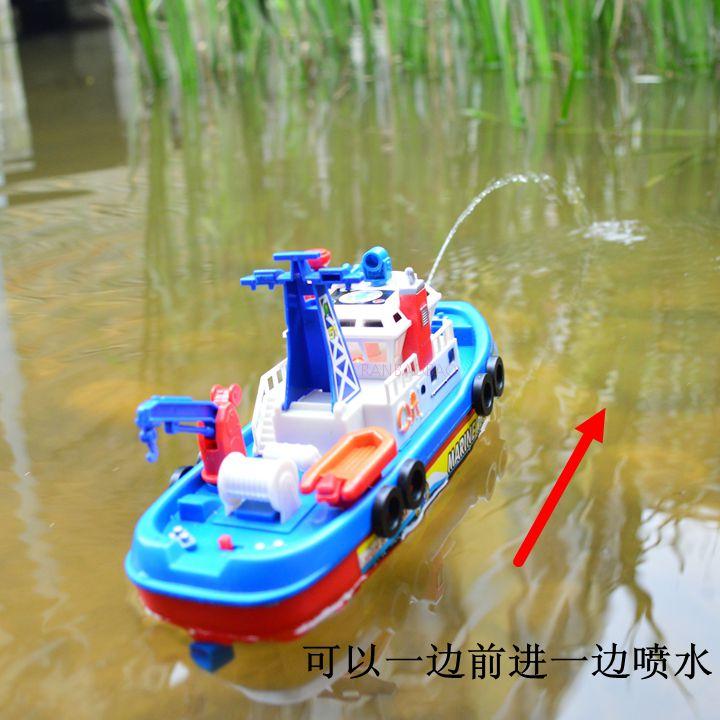 儿童船水上轮船男孩非遥控电动潜水艇快艇小船帆船玩具船洗澡戏水