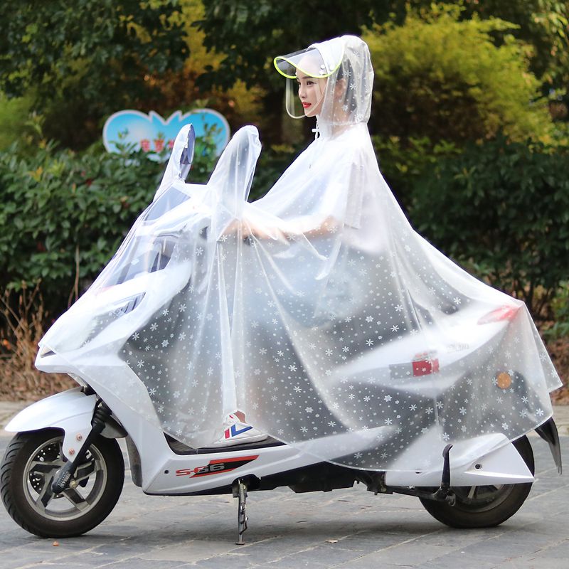 骑行透明男自行车电动车雨披摩托雨衣女成人韩国时尚加大加厚单人