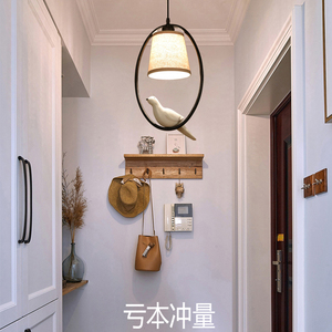 入户花园美式餐厅吊灯衣帽间过道阳台简约单头北欧小鸟玄关小吊灯餐厅吊灯