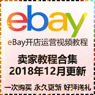 eBay视频培训教程美国卖家易贝平台外贸跨境电商入门店铺开店课程