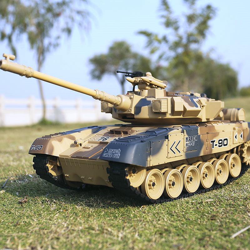 大号对战遥控坦克履带式充电动可发射子弹水弹合金模型男孩玩具