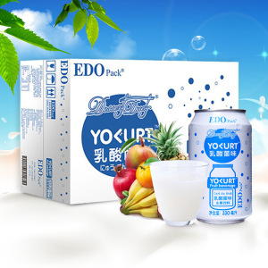 edo pack乳酸菌味水果碳酸 span class=h>饮料 /span>品330mlx24罐