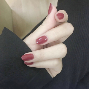 假指甲贴片美甲成品纯色图片