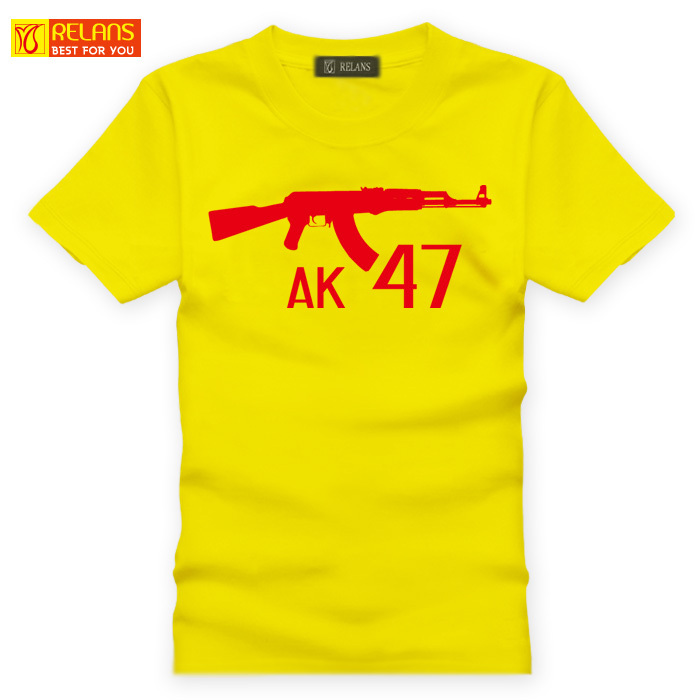 J858 RELANS 时尚个性穿越火线AK47印花纯棉男女装短袖T恤