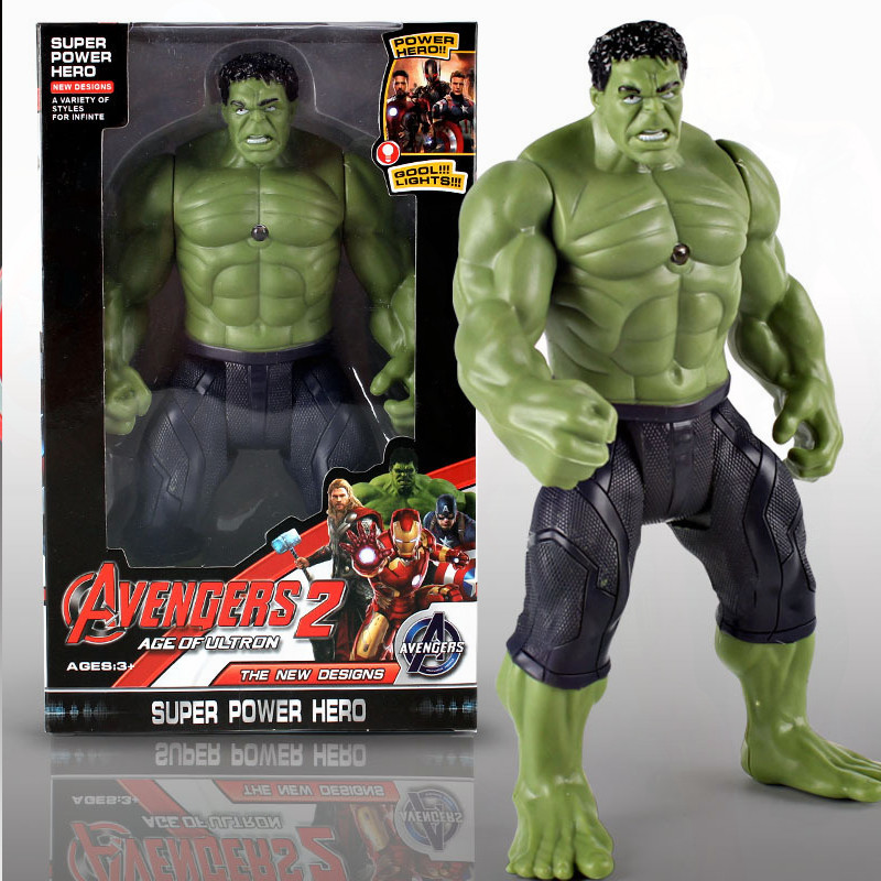 动漫手办模型玩具复仇者发光Hulk美国队长雷神绿巨人钢铁侠人偶男
