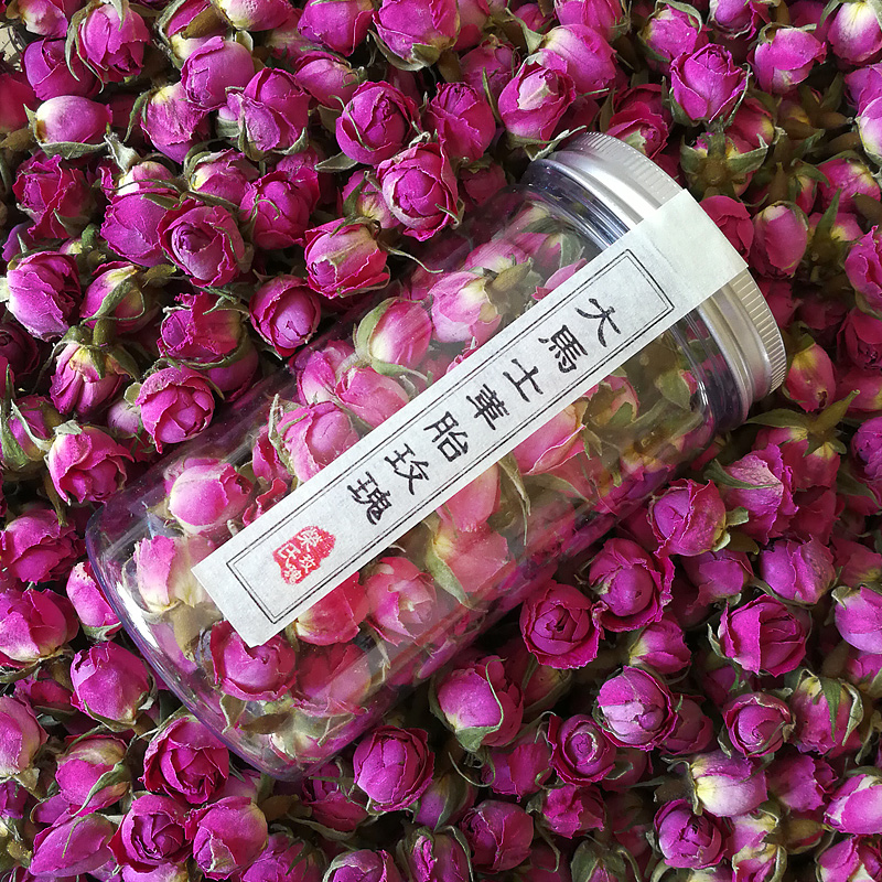 荣氏玫瑰保加利亚大马士革玫瑰花茶花草茶玫瑰干花蕾花茶罐装包邮