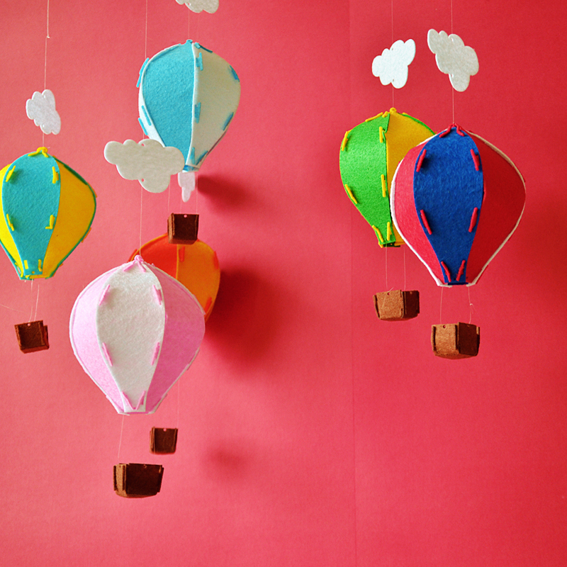 幼儿园吊饰挂饰教室走廊商场环境装饰布置创意立体手工制作热气球
