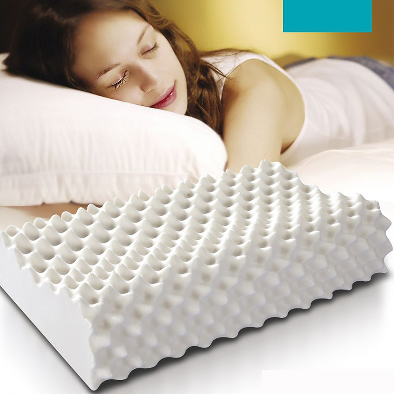 金橡树泰国天然乳胶枕头纯原产进口成人波浪护颈颈椎枕芯橡胶枕