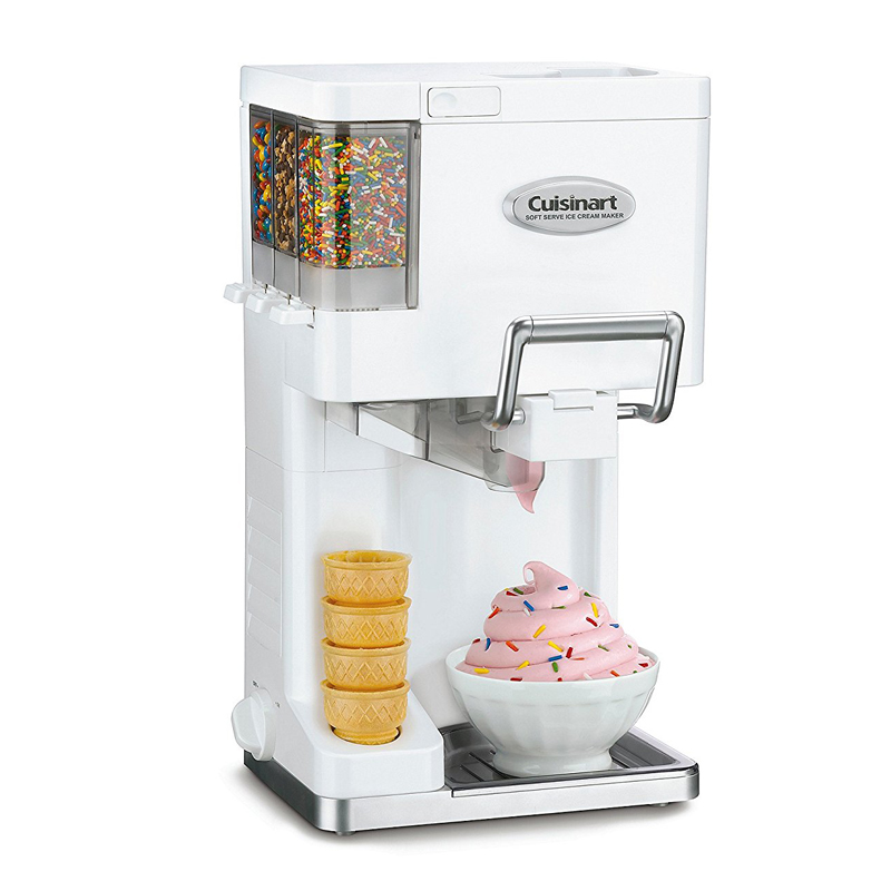 美国Cuisinart 美康雅全自动冰淇淋机ICE-45白粉两色带冷冻碗