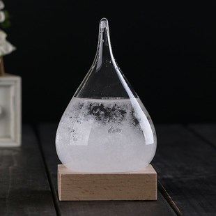 风暴礼瓶子创意球礼物预测天气气象生日摆件水晶木底座创意瓶子图片