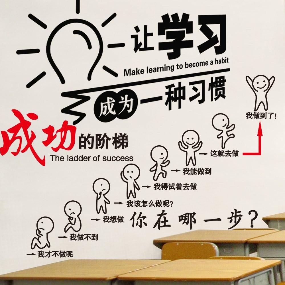 创业标语团队挑战工厂平面励志墙贴辅导鼓励讲台语录公装饰墙中考