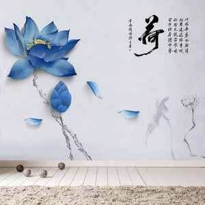 荷花图片画 莲花 禅意 中国风装饰画背景 span class=h>墙纸 /span>