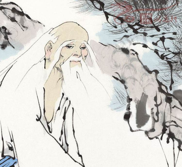 范曾 老子出关3 42*45纸本水墨画国画工笔画人物画斗方书法字画