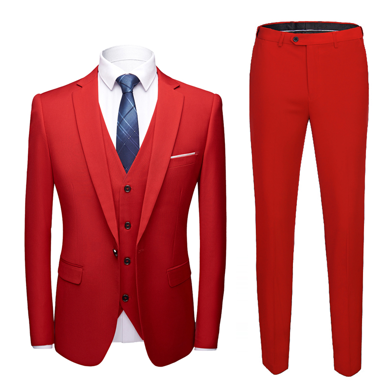 景云19大红色西服套装款个颜色多色可选9个尺码S-6XL
