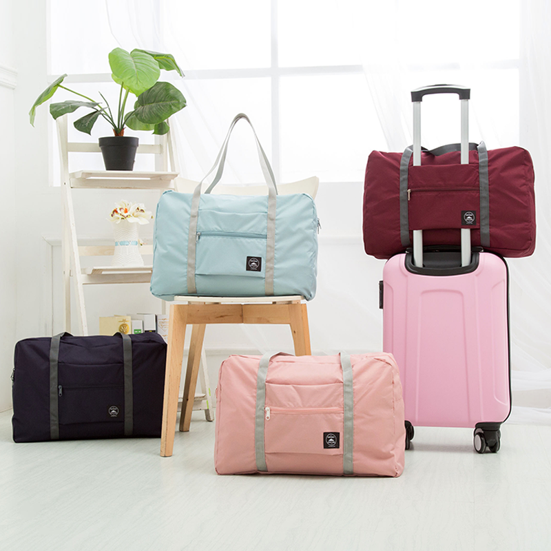 旅行袋手提女便携折叠收纳包大容量行李袋子孕妇待产包可套拉杆箱