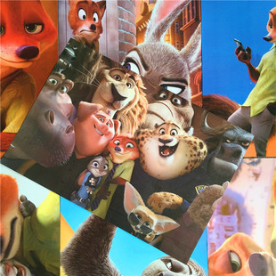 2016人气迪士尼电影 疯狂动物城海报朱迪尼克海报动漫海报批发