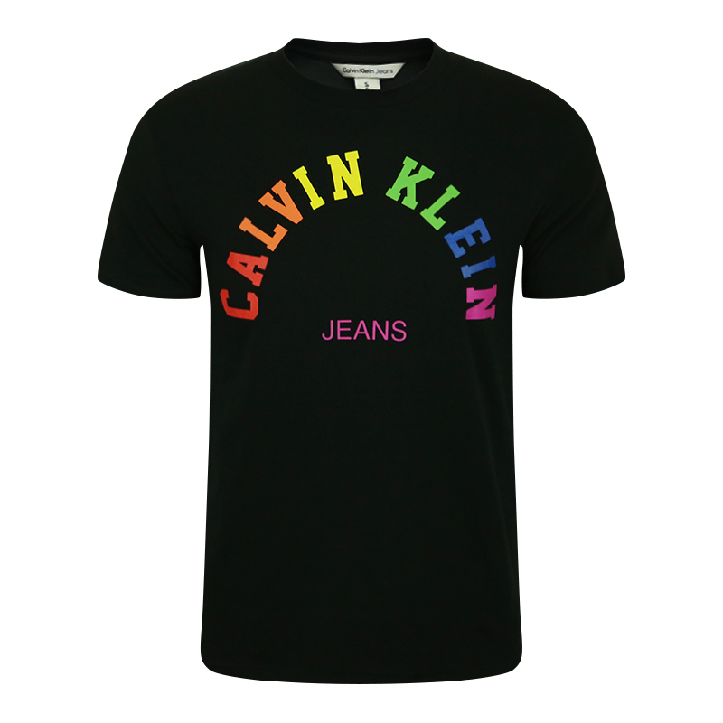 Calvin Klein/CK jeans男圆领短袖T恤夏季纯棉宽松半袖美国直邮