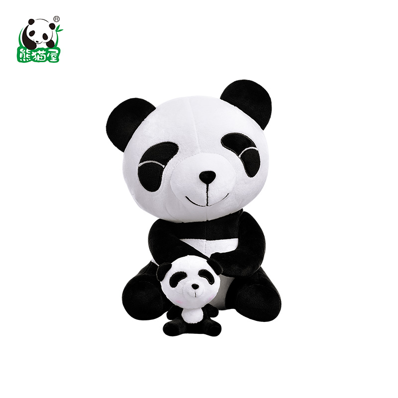 熊猫屋妈妈爱娃娃玩偶熊猫公仔成都纪念品创意礼物毛绒玩具抱抱熊