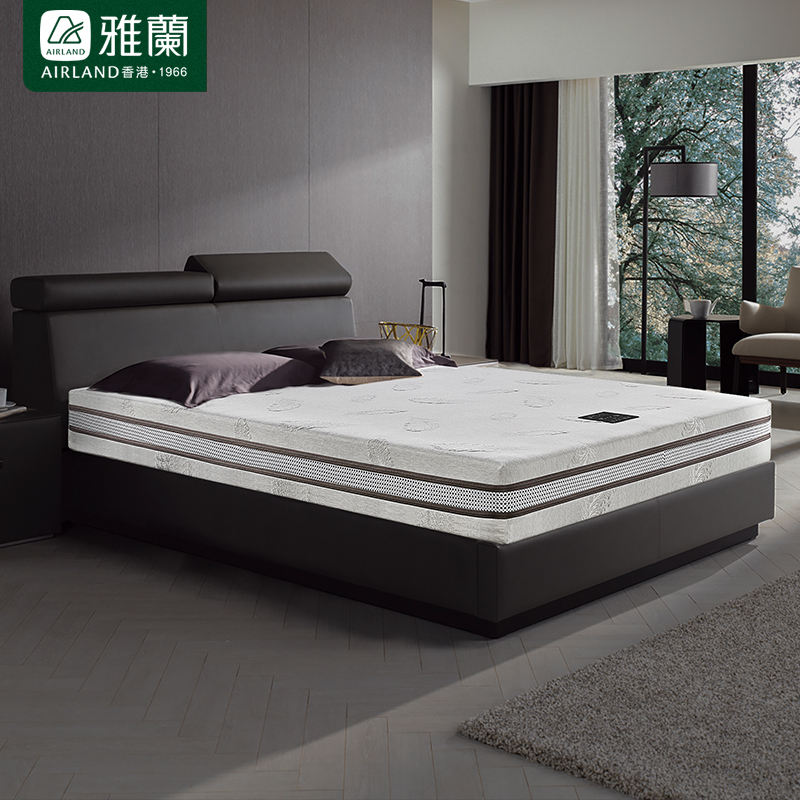 雅兰床垫 小黑有梦想 乳胶床垫1.5m1.8米床 软硬席梦思弹簧床垫