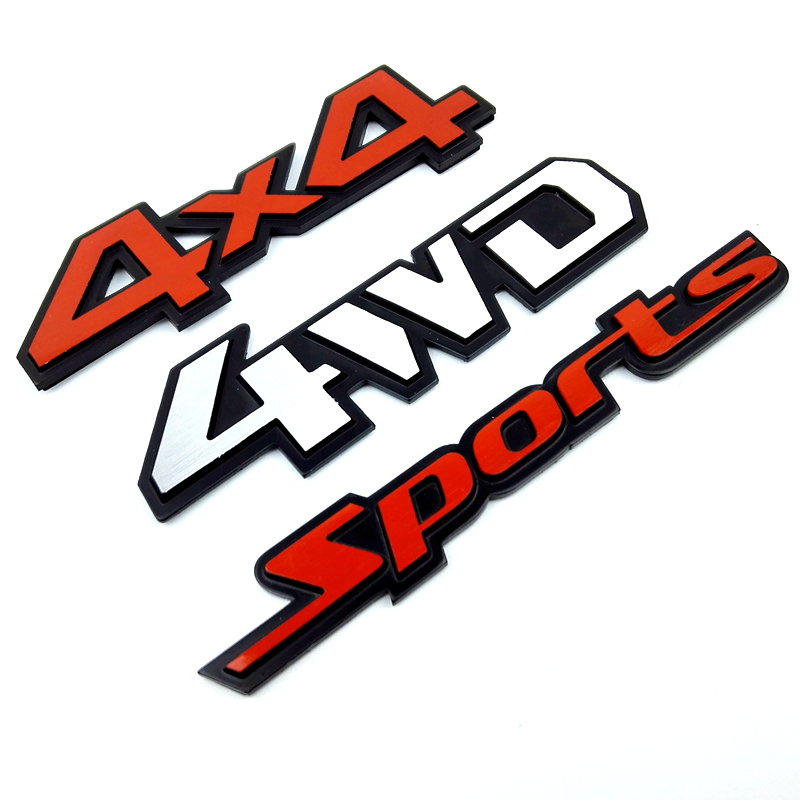 吉普越野车贴4x4车标 4wd车贴 sports金属贴适用于指挥官 牧马人