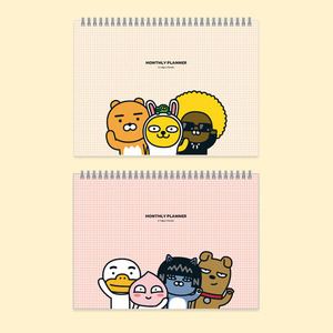 kakao 韩国可爱卡通线圈月计划笔记本万年历工作备忘 span class=h>