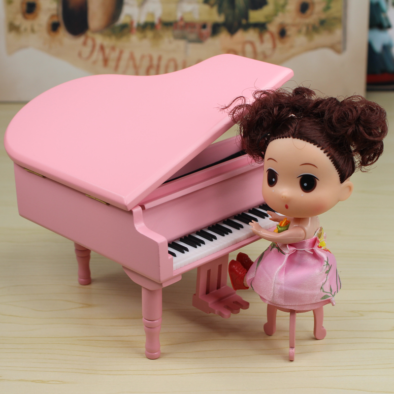 刻字木质钢琴音乐盒八音盒精品创意实用情人节生日礼物送男女生