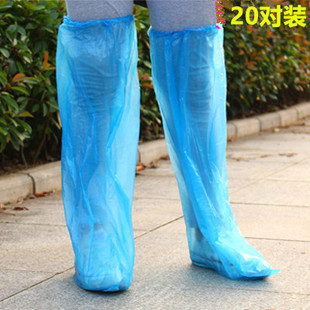 加厚高筒 一次性塑料鞋套 防水防雨 猪场专用鞋套 泡脚防护脚套