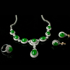 A货老坑冰种翡翠阳绿满绿项链项坠 满绿臻品翡翠高档珠宝