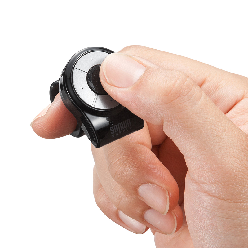 日本SANWA指环无线鼠标戒指微型创意悬空手指鼠演讲会议摇控ma077