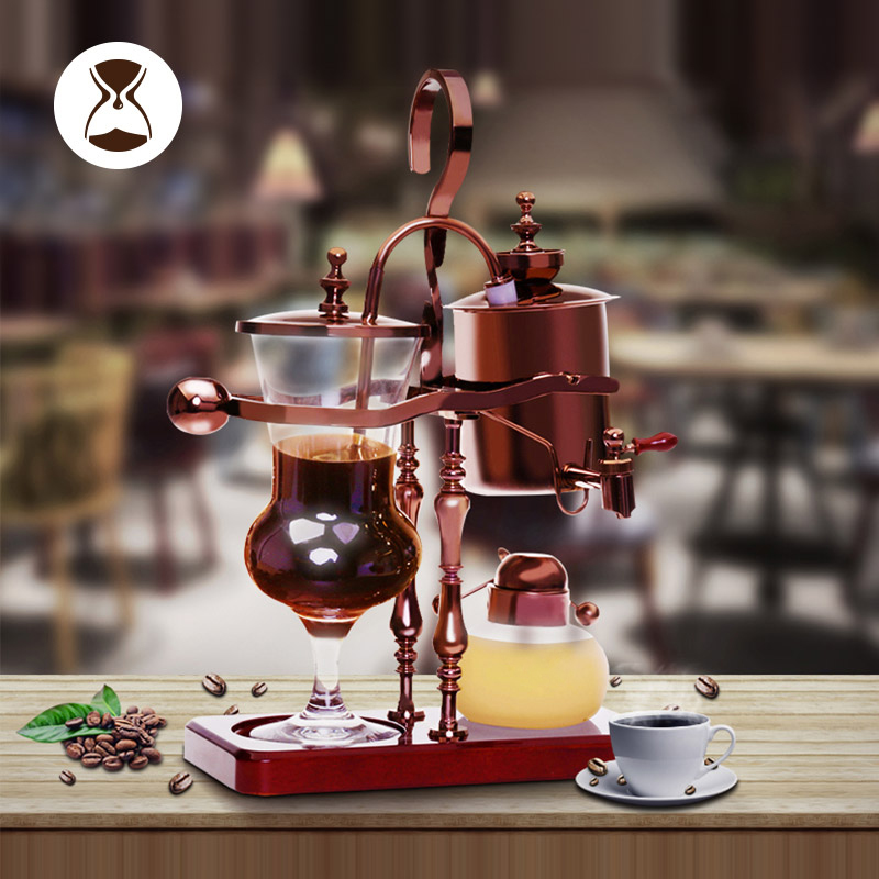 泰摩 可调温皇家比利时咖啡壶套装 家用虹吸式咖啡机 送礼之选