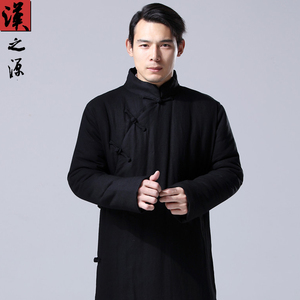 中国风男士长款复古长袍棉麻中式民国 span class=h>长衫/span>外套