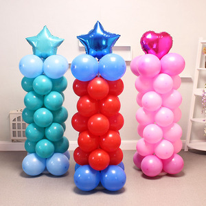 生日布置气球立柱图片