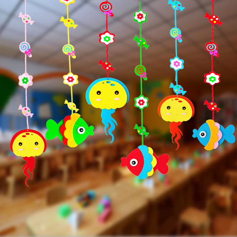 幼儿园教室布置吊饰 天花装饰创意儿童乐园大厅布置海洋吊饰套餐