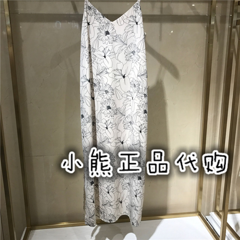 ONE MORE文墨女装2019年春装新品时尚米花印花连衣裙A1WA9102A12