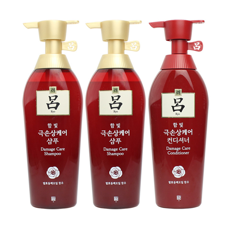 韩国进口正品 爱茉莉红吕洗发水护发素 染烫修复防断发去屑无硅油